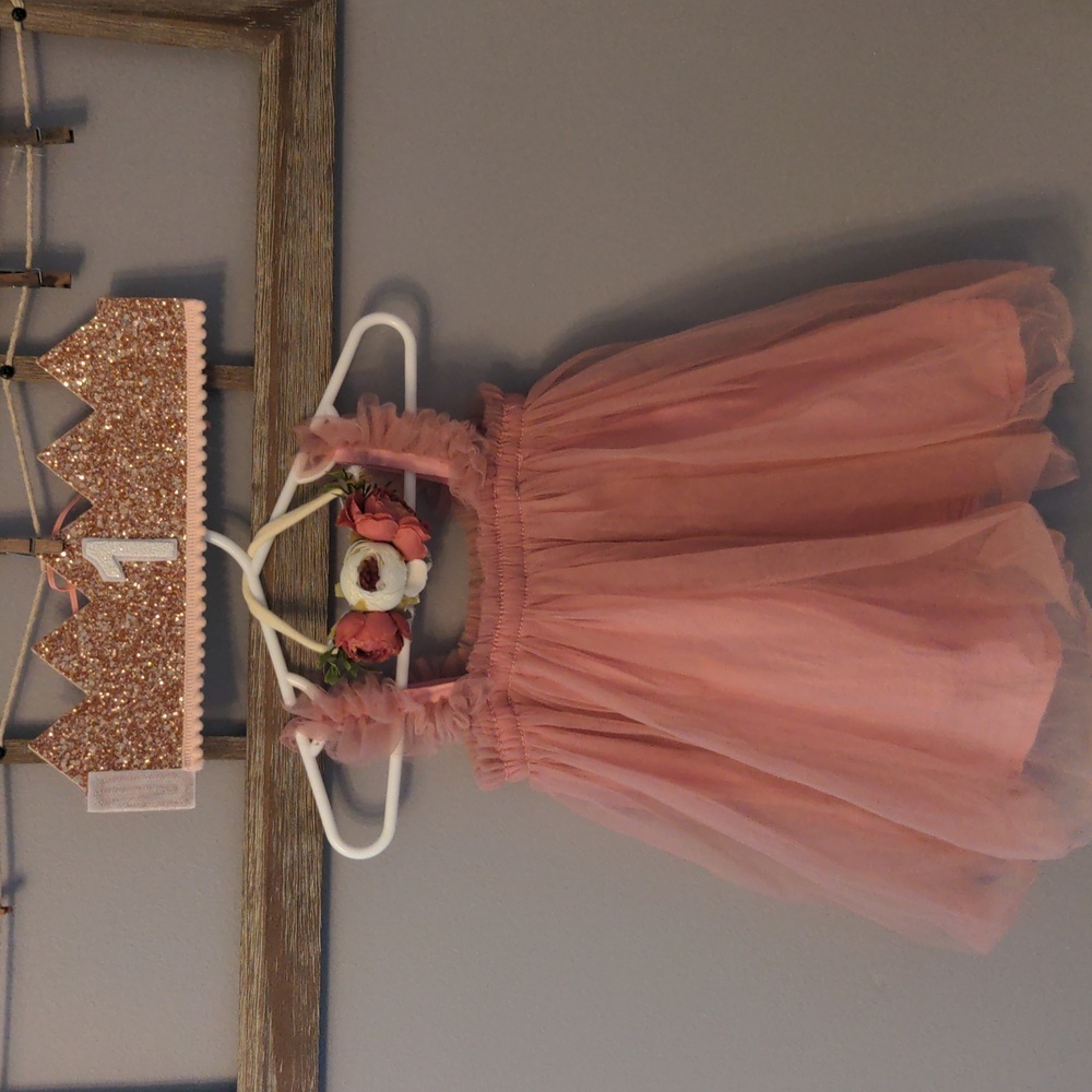 Girls dress with matching headband